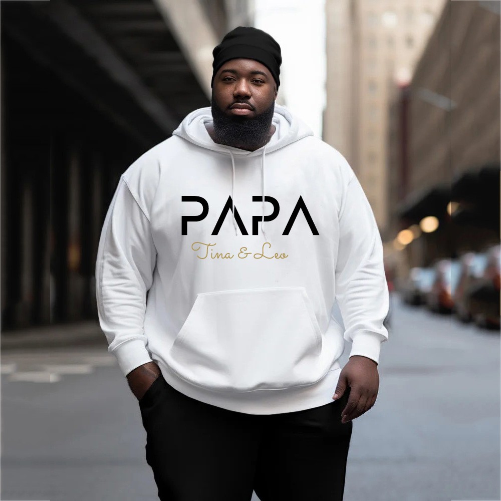 Personalised Plus Size PAPA Sweatshirt Hoodie with Kid s Names Father s Day Gift For Him Plus Size Hoodie Father s Day Gift LoveCustom AU