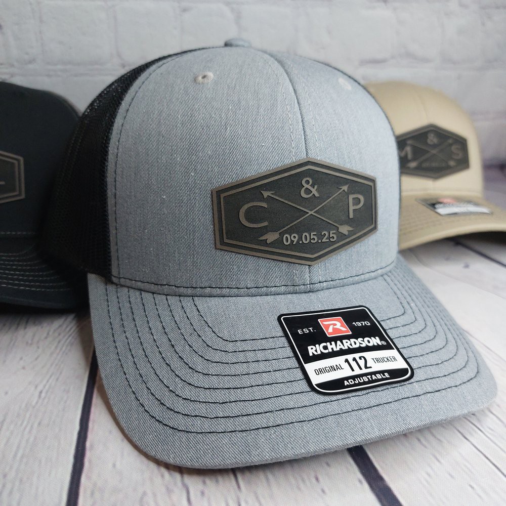 Personalized Wedding Groom Hats with Initials and Date Wedding Party Hats Dad Hat with Kids Birth Date Anniversary Gift