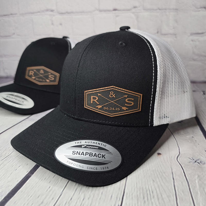 Personalized Couples Initials Date Trucker Hat Wedding Groom Hat Bridal Party Gift