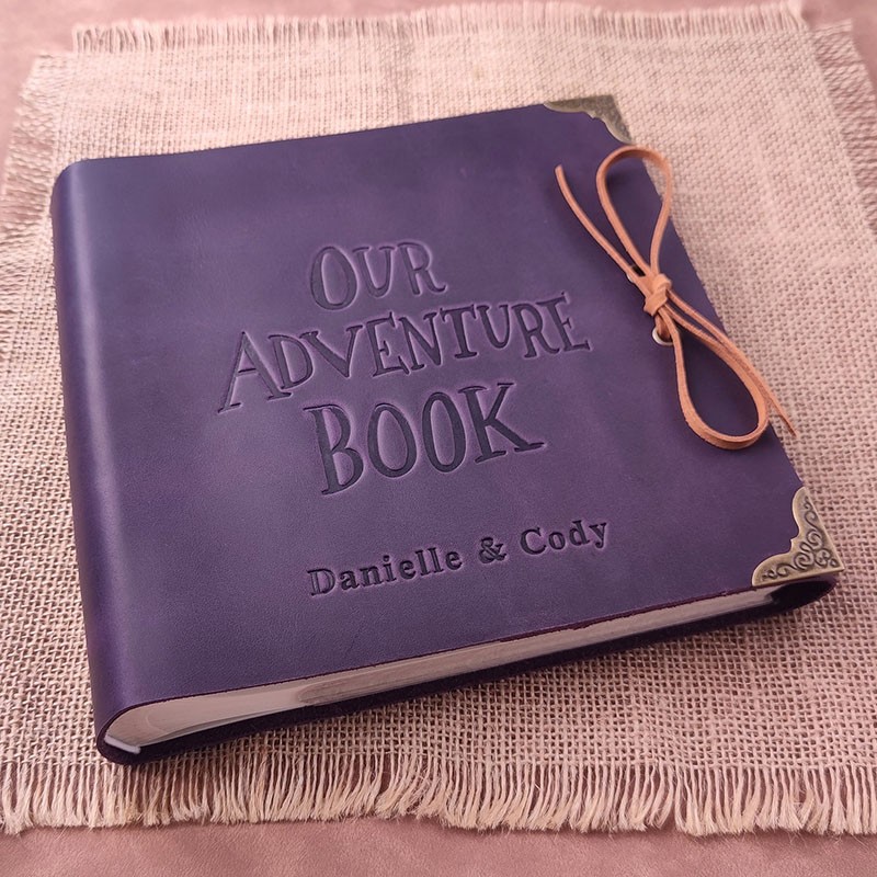 Personalised Genuine Leather Photo Album Our Adventure Book Valentine's Day Anniversary Gift For Couple