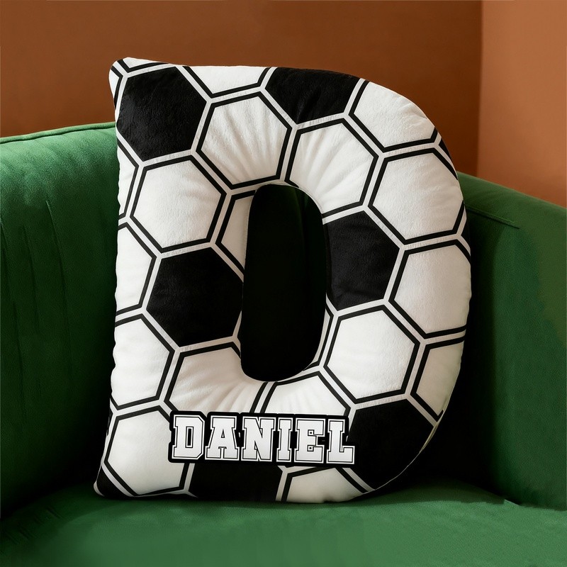 Personalised Baseball Letter Shaped Pillow with Name Sports Fans Xmas Gift for Kids