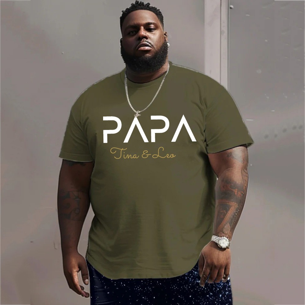 Personalised Plus Size PAPA Sweatshirt Hoodie with Kid's Names Christmas Gift For Him