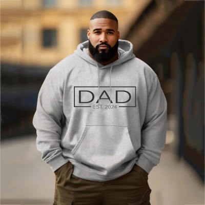 Personalised Plus Size DAD EST Sweatshirt with Kids' Names on Sleeve Christmas Gift