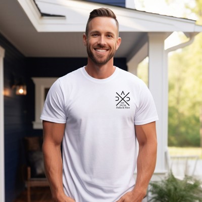 Personalised POP DAD T-shirt Sweatshirt with the Child's Names and EST Christmas Gift