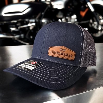 Personalized Grooms Trucker Hat for Wedding Party Groomsman Hat with Initials and Wedding Date Wedding Announcement Gift