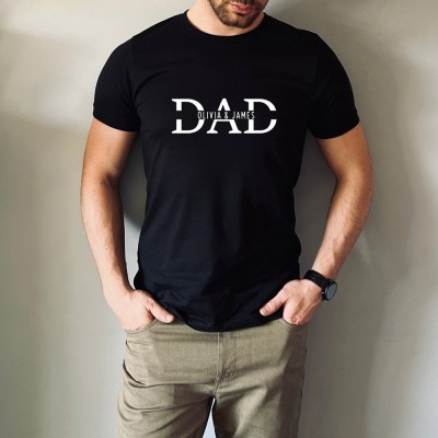 Personalised Dad Shirt with Kid Names New Dad Hoodie Father's Day Gift Xmas Gift