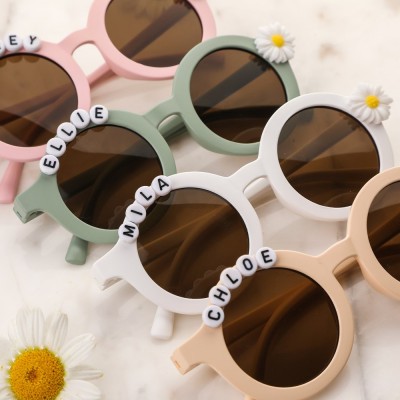 Personalised Toddler Floral Daisy Name Sunglasses Xmas Gift for Toddler Child