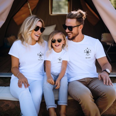 Personalised Mum Dad and Baby Matching Shirts Matching Shirt Baby Shower Shirts for New Mum and Dad