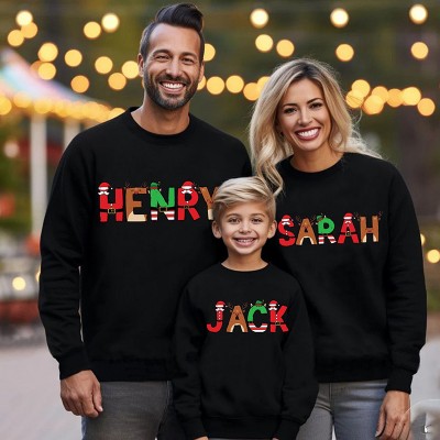 Personalised Christmas Matching Family Christmas Outfit Sweatshirt Hoodie Christmas Gift