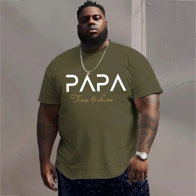 Personalised Plus Size PAPA Sweatshirt Hoodie with Kid's Names Christmas Gift For Him