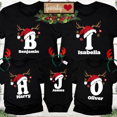 Personalised Matching Family Christmas Shirts Xmas Party Outfits