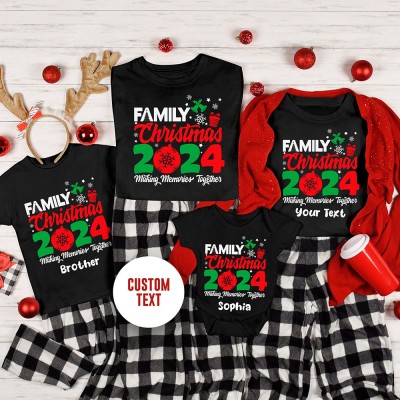 Personalised Matching Family Christmas Shirts Xmas Party Outfits