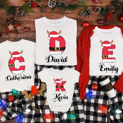 Personalised Matching Family Christmas Shirts Xmas Party Outfits