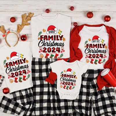 Personalised Matching Family Christmas Shirts Xmas Party Outfits