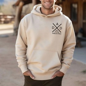 Personalised DAD Hoodie Sweatshirt T-shirt with the Child's Names and EST Christmas Gift