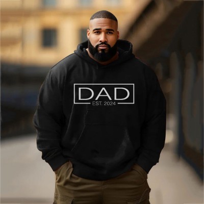 Personalised Plus Size DAD EST Sweatshirt with Kids' Names on Sleeve Christmas Gift