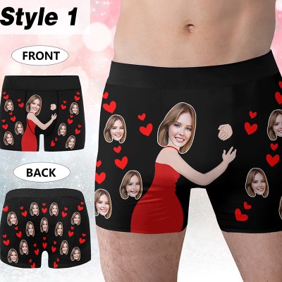 Personalised Boxers for Husband Custom Face Underwear Funny Anniversary Gift