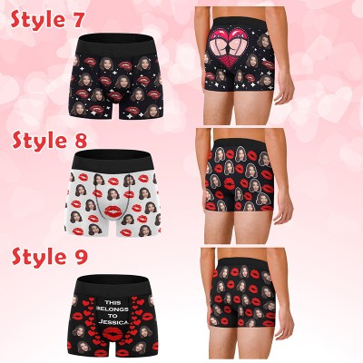 Personalised Boxers for Husband Custom Face Underwear Funny Valentine's Day Wedding Gift Boyfriend Birthday Gift