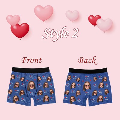 Personalised Face Boxer Men Boxer Briefs Funny Valentine's Day Wedding Gift Valentine's Day gift