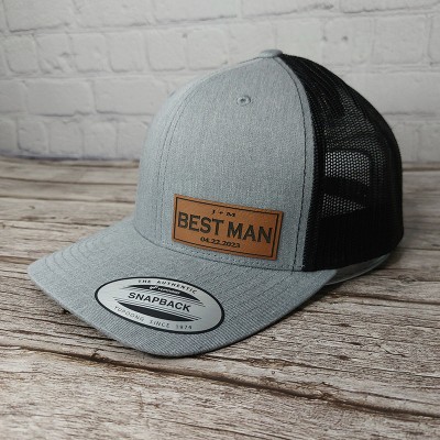 Personalized Groom Wedding Party Patch Trucker Hats Couples Date Initials Hats Bridal Party Wedding Gift Idea