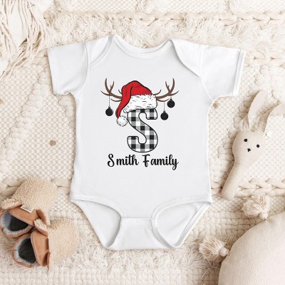 Personalised Name Buffalo Plaid Check Christmas Group Family Tshirts Xmas Evening Outfit