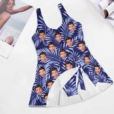 Custom Face Swimsuit Face Swim Trunks Custom Photo Swimwear Bikini Bathing Suit with Face Summer Party Gift