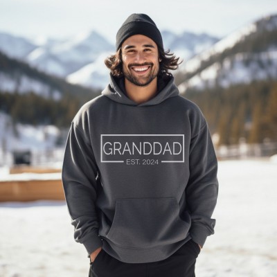 Personalised DAD GRANDDAD POP EST Sweatshirt with Kids' Names on Sleeve Christmas Gift