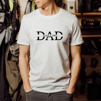 Personalised Dad Shirt with Kid Names New Dad Hoodie Father's Day Gift Xmas Gift