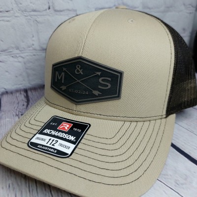 Personalized Wedding Groom Hats with Initials and Date Wedding Party Hats Dad Hat with Kids Birth Date Anniversary Gift