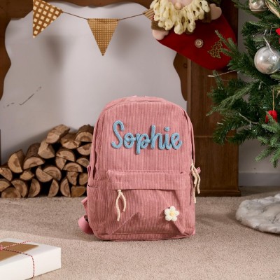 Personalised Kid Backpack School Bag with Embroidered Name Toddler Preschool Backpack Back to School Gift