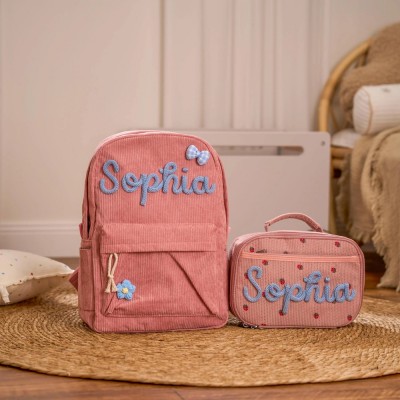Personalized Kid Backpack School Bag with Embroidered Name Toddler Preschool Backpack Back to School Gift