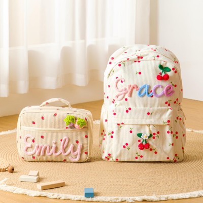 Personalized Kid Lunch Bag with Design Toddler Yarn Name Daycare Lunchbox Bag Back to School Essential