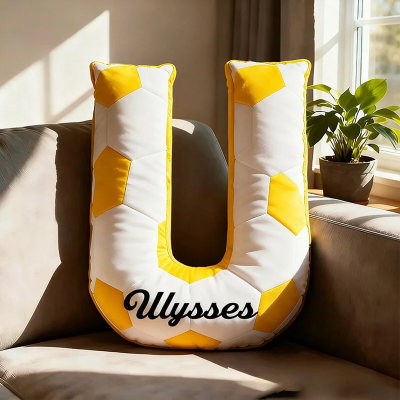 Personalised Soccer Ball Letter Pillow with Name Sport Lover Gift Children Xmas Gift