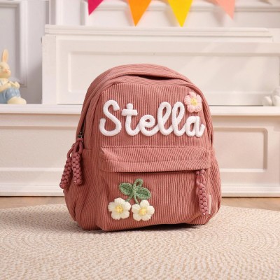 Personalized Kids Backpack School Bag with Embroidered Name Toddler Preschool Backpack Xmas Back to School Gift