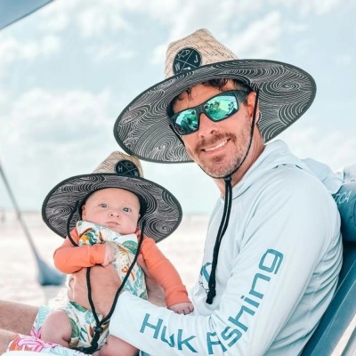 Personalised Leather Name Patch Straw Hat Sun Hat With Initials and Symbols Xmas Gift for Toddler Child Adult