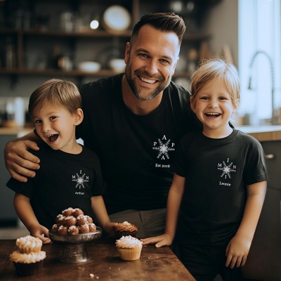Personalised Mum Dad and Baby Matching Shirts Matching Shirt Baby Shower Shirts for New Mum and Dad