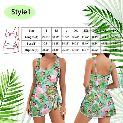 Custom Face Swimsuit Face Swim Trunks Custom Photo Swimwear Bikini Bathing Suit with Face Summer Party Gift