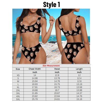 Custom Face Swimsuit Women Personalised Face Bikini Anniversary Birthday Bachelorette Party Beach Gift