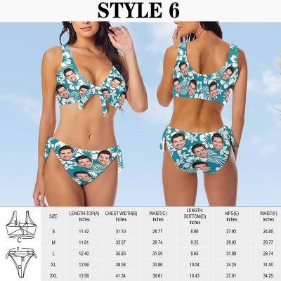 Custom Face Swimsuit Face Custom Photo Swimwear Bikini Bathing Suit with Face Summer Party Gift