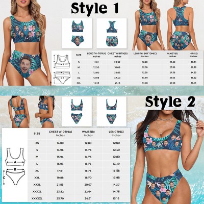 Custom Face Swimsuit Face Swim Trunks Custom Photo Swimwear Bikini Bathing Suit with Face Summer Party Gift