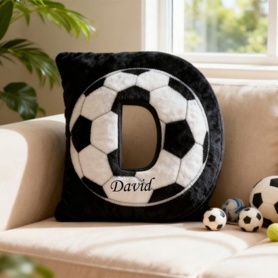 Personalised Baseball Letter Shaped Pillow with Name Sports Fans Xmas Gift for Kids