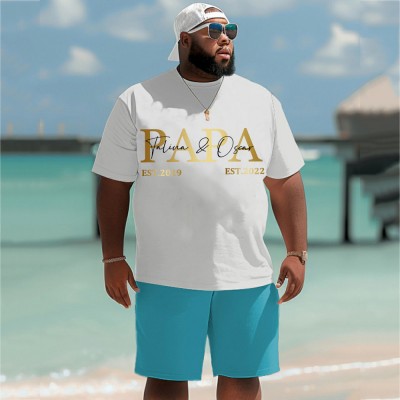 Personalised PAPA DAD T-shirt Sweatshirt Hoodie with Kid's Names Christmas Gift Cool Dad Gift